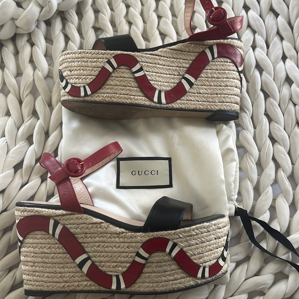 COPY - Gucci Platform Espadrilles rare snake 🐍 sandals
